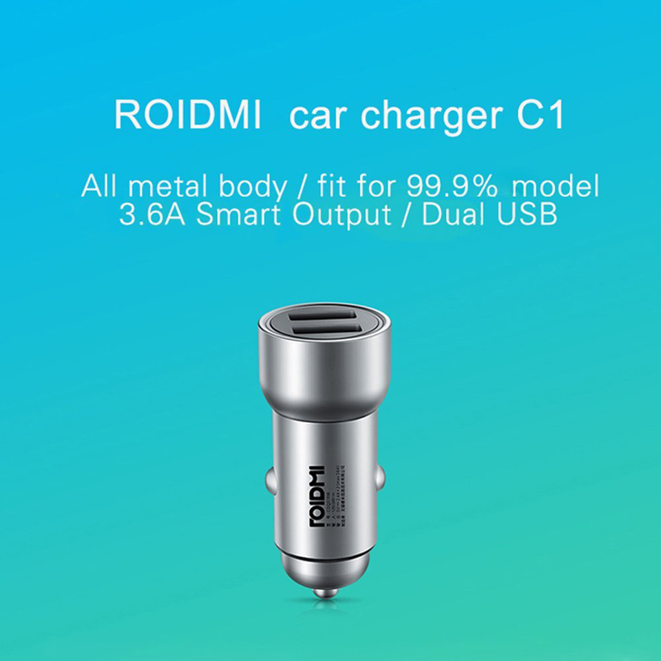 Автомобільний зарядний пристрій RoidMi Car Charger